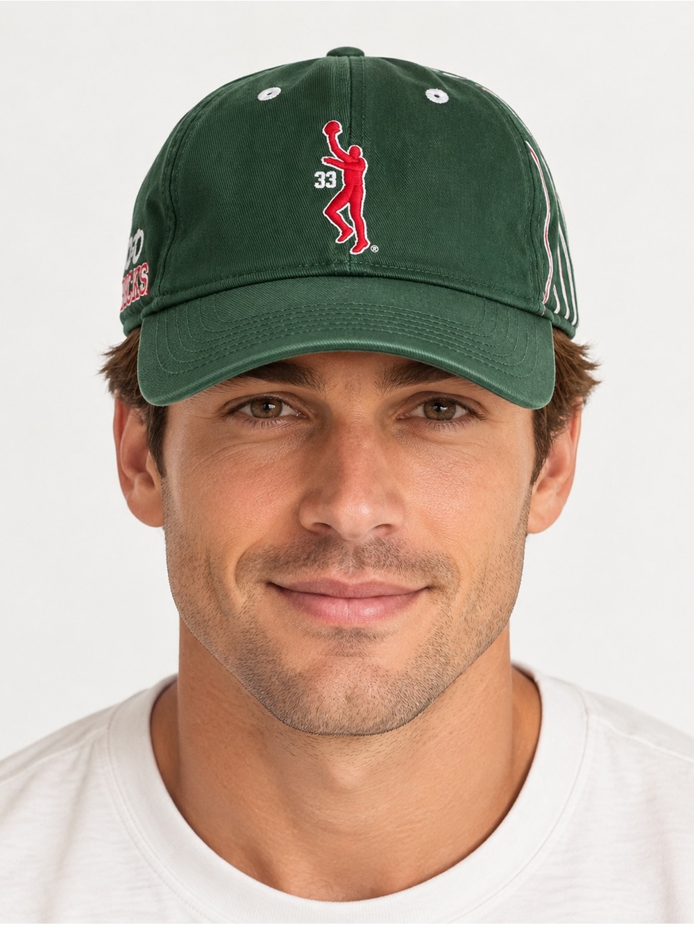 Milwaukee Bucks Baseball Cap with Red Embroidery